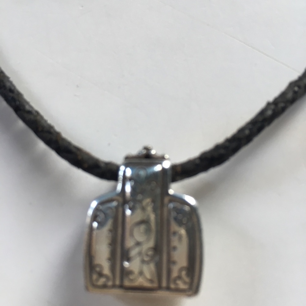 Brighton leather and silver necklace